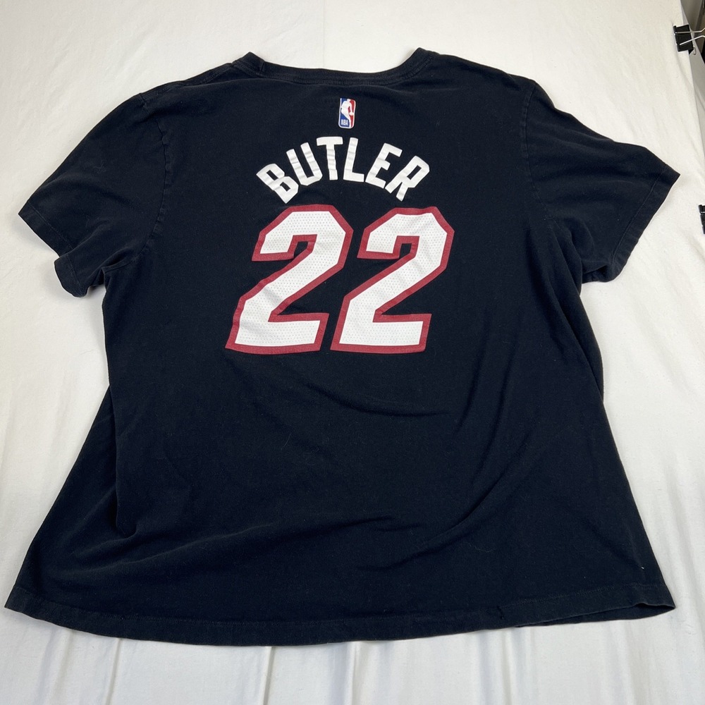 Nike Miami Heat Jimmy Butler 22 NBA T-Shirt Mens XXL Black Short Sleeve Tee - Picture 2 of 7